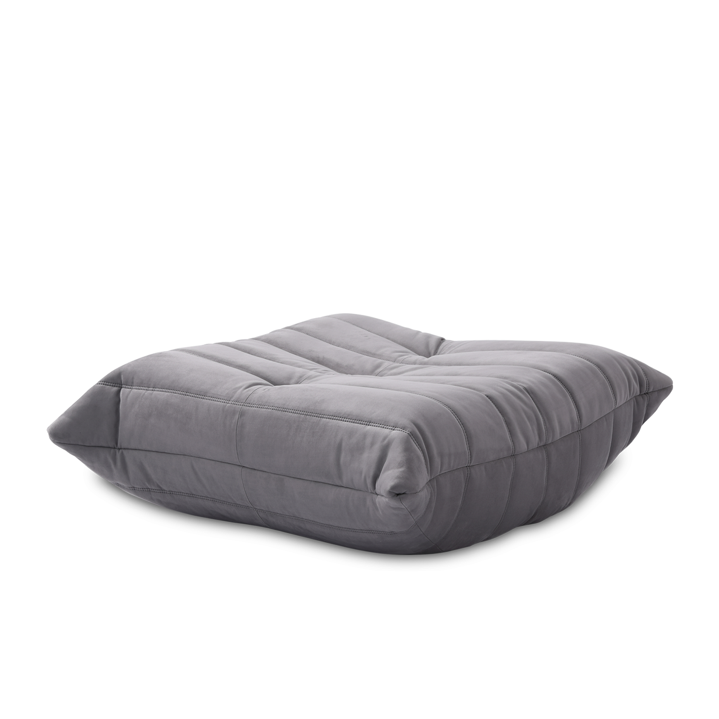 Soffa Grå Alcantara Footstool