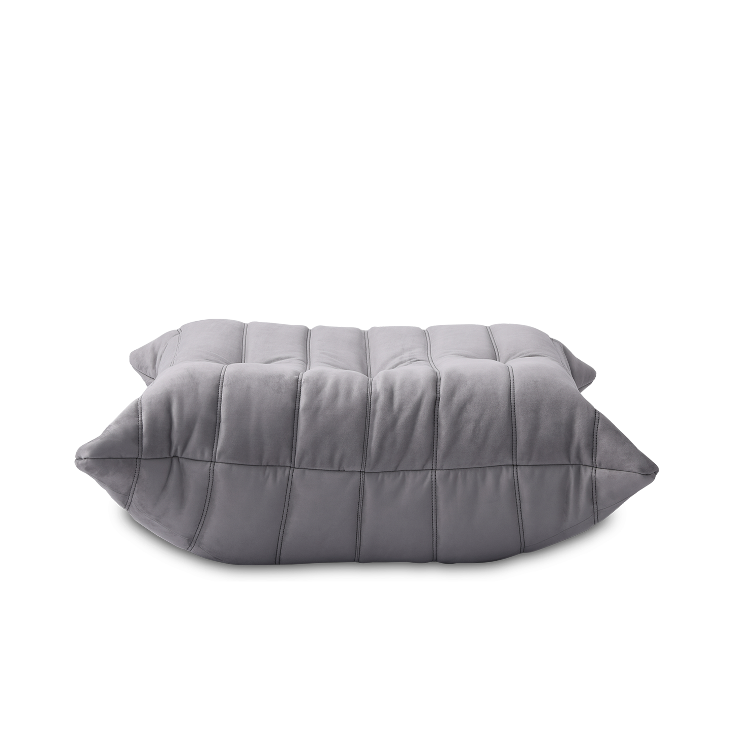 Soffa Grå Alcantara Footstool