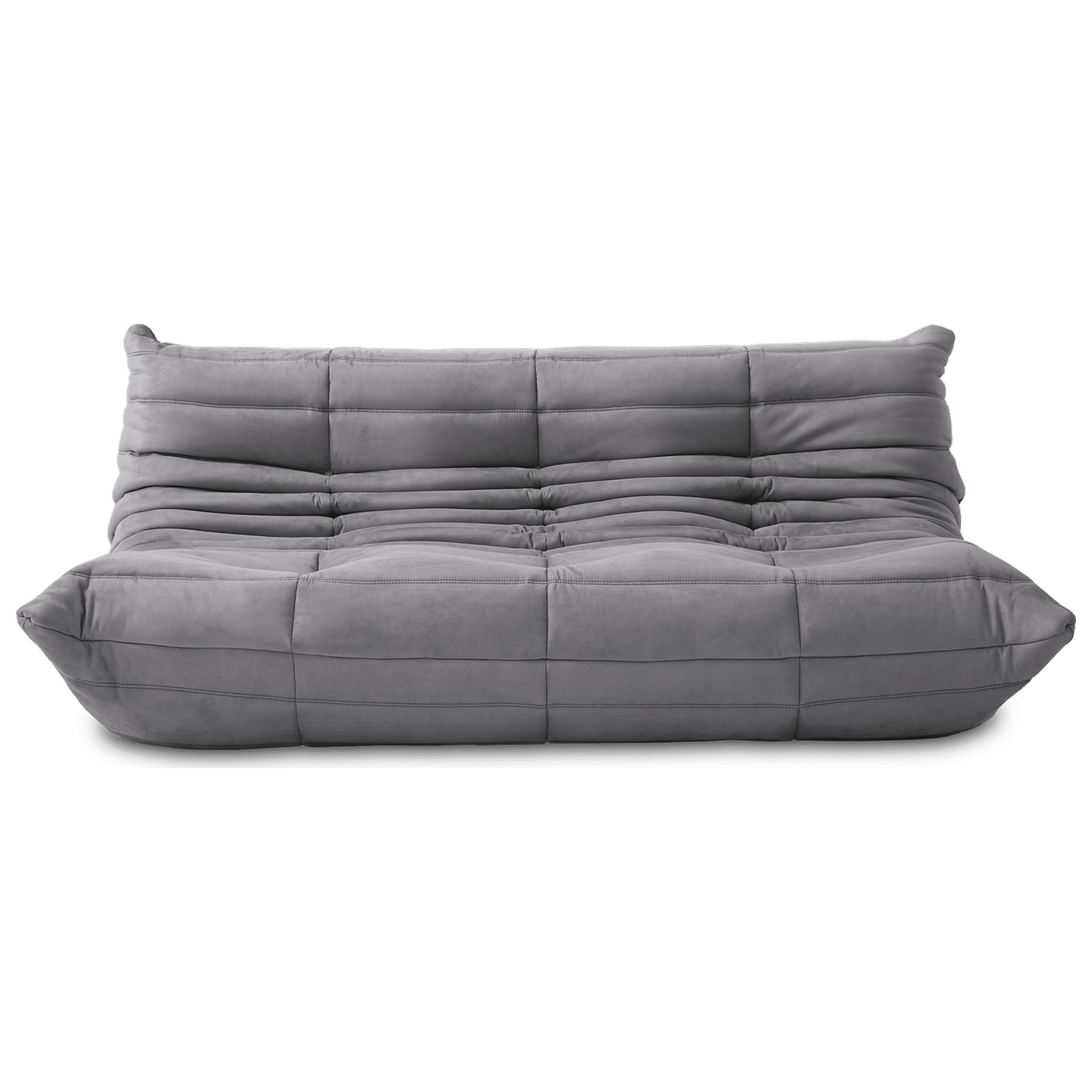 Soffa Grå Alcantara 3-sits