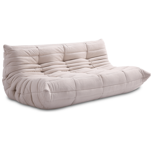 Soffa Cream Alcantara 3-sits