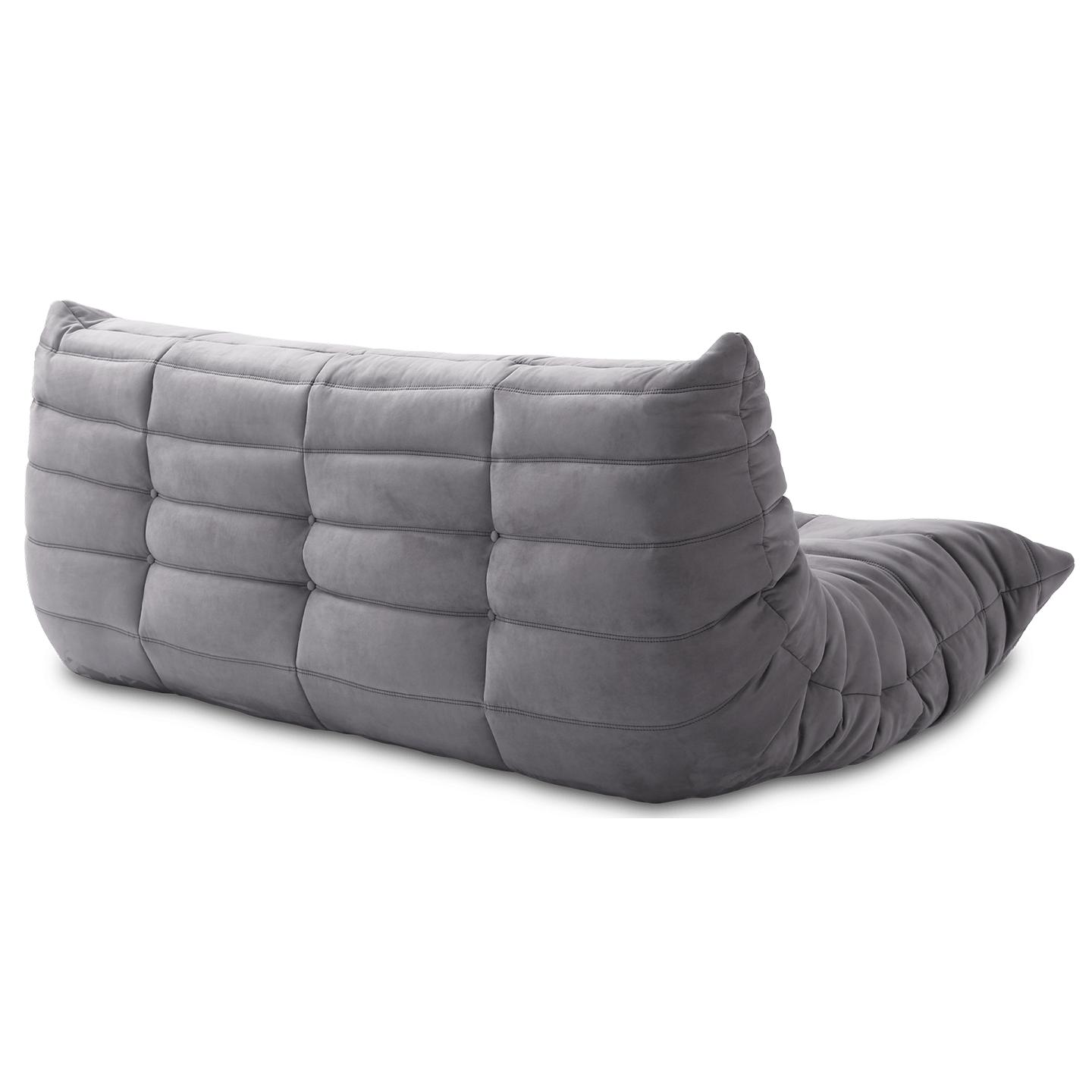 Soffa Grå Alcantara 3-sits