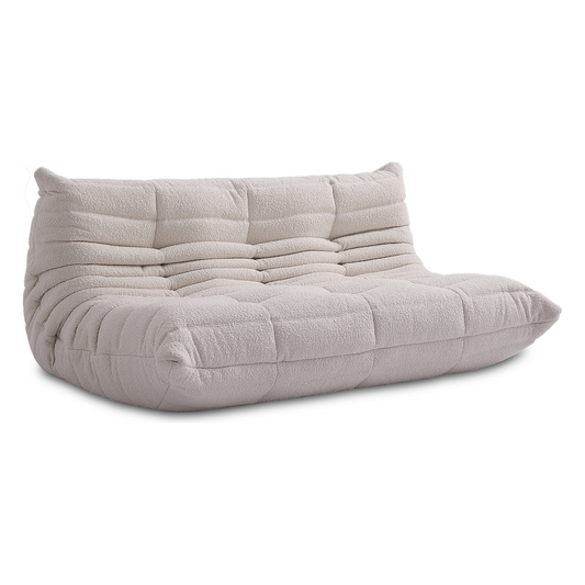 Soffa Cream Teddy 3-sits